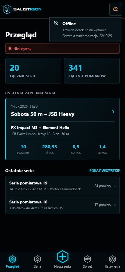 Stan synchronizacji klienta mobilnego BALISTIQON